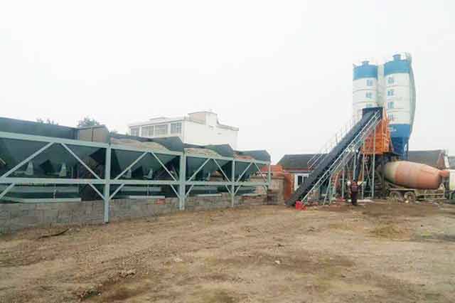 60m3/h Concrete mixing Plant is built in Novosibirsk
