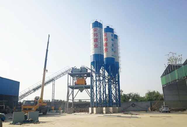 60m3/h Concrete Batching Plant has been installed.