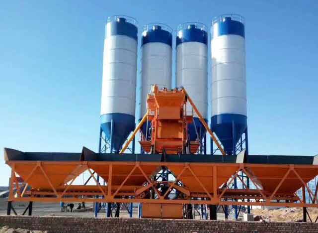 75m3/h Concrete Batching Plant has stationed in Kuwait