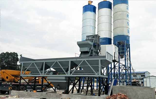 The XINFENG mixing plant HZS75 has established in Davao