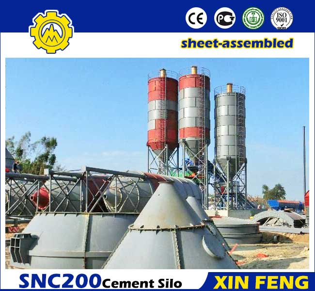 Sheet-assembled 200T Cement Silo-Cement Silo-Concrete Mixer-Concrete